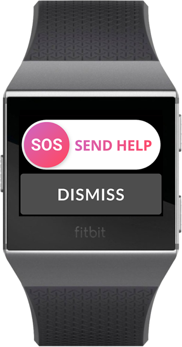 Fitbit send help screen